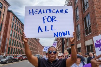Protest healthcare Optimism