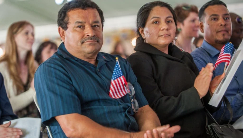 Citizenship ceremony Latinx male