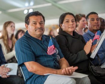 Citizenship ceremony Latinx male