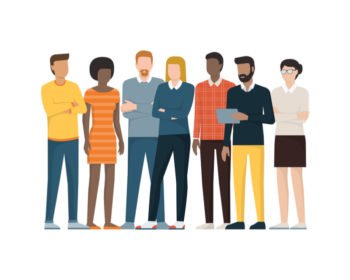 diversity people standing graphic