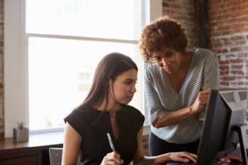 mentor two women talking