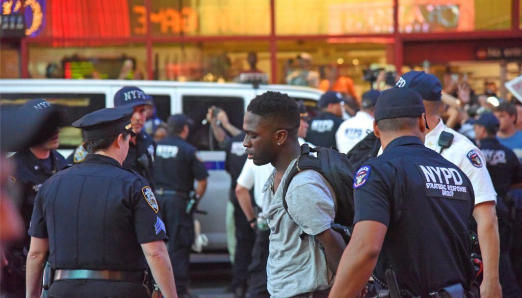 Black man arrested police racism