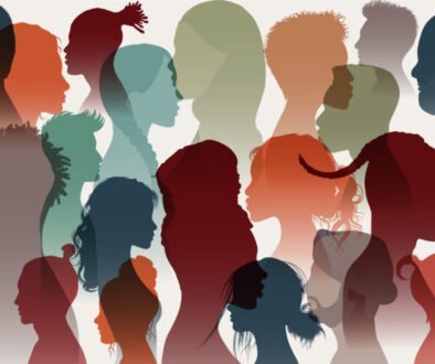 racial faces in silhouette