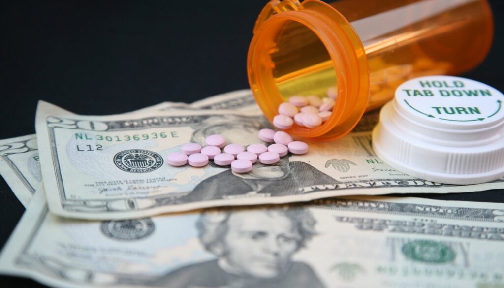 High,Cost,Of,Prescription,Drugs.,Us,Money,With,Medicine.,High